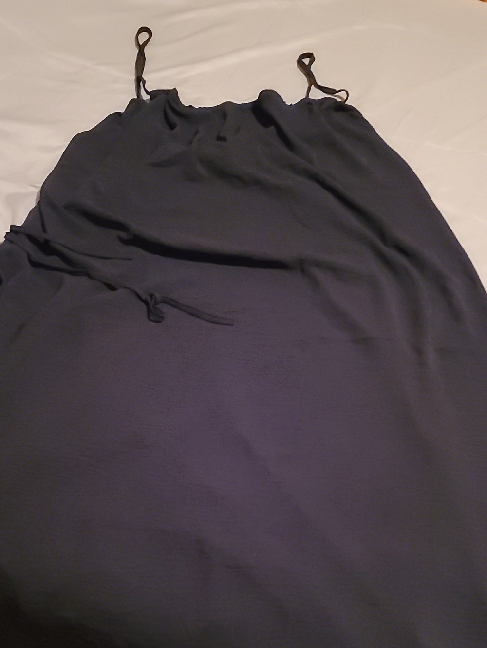 Navy Blue Spaghetti Strap Slip Dress